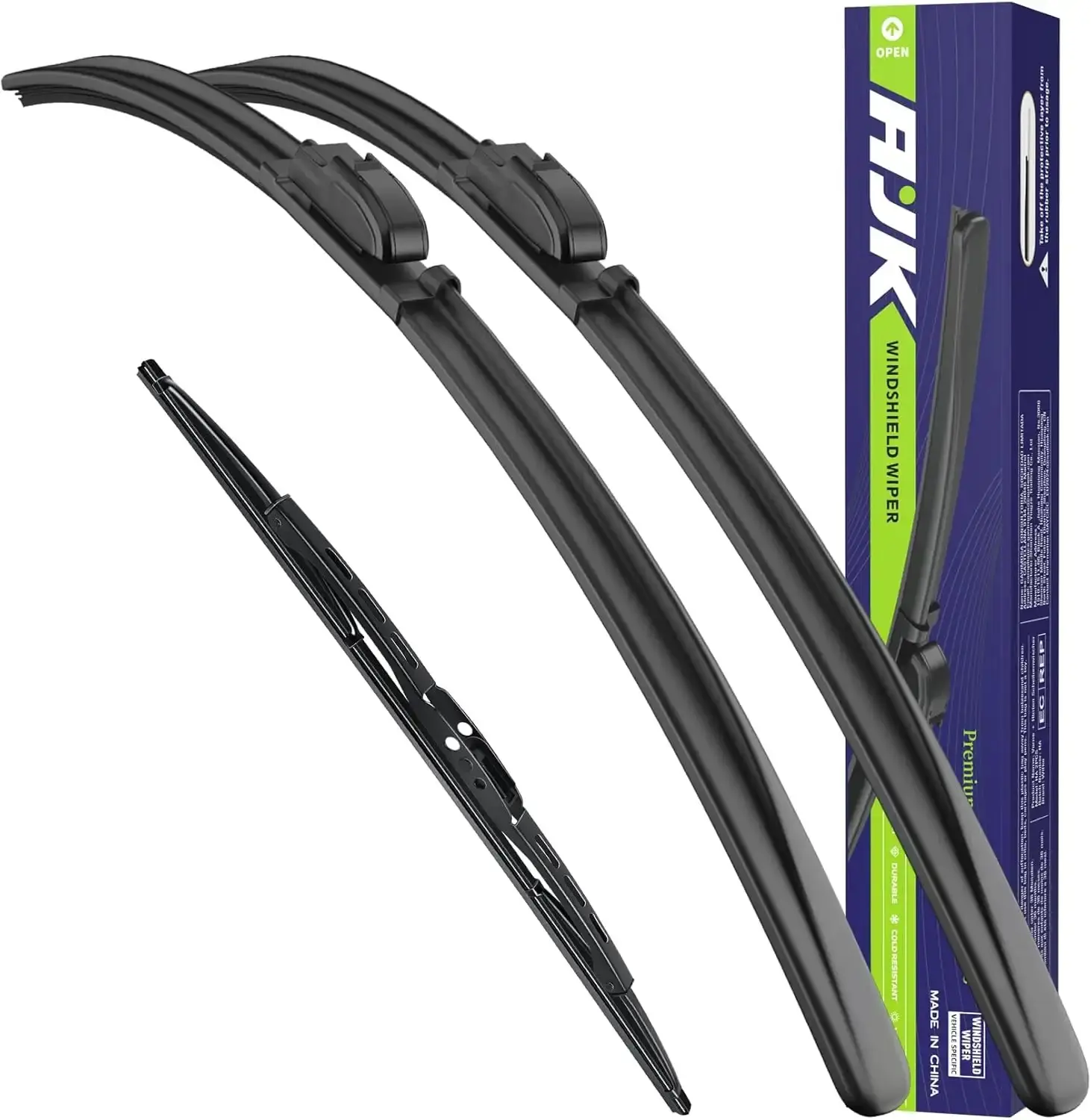 3-Piece OEM Quality All-Weather Windshield Wiper Blades - Automotive Front/Rear Replacement Wipers for Chevrolet Suburban 2015-2020, 3-Pieces, Front/Rear Wipers