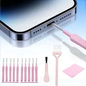 13-Piece Phone & Computer Cleaning Kit, USB Port Cleaner, Speaker Hole Brush, Keyboard Cleaner, Screen Dust Remover, Mini Plunger