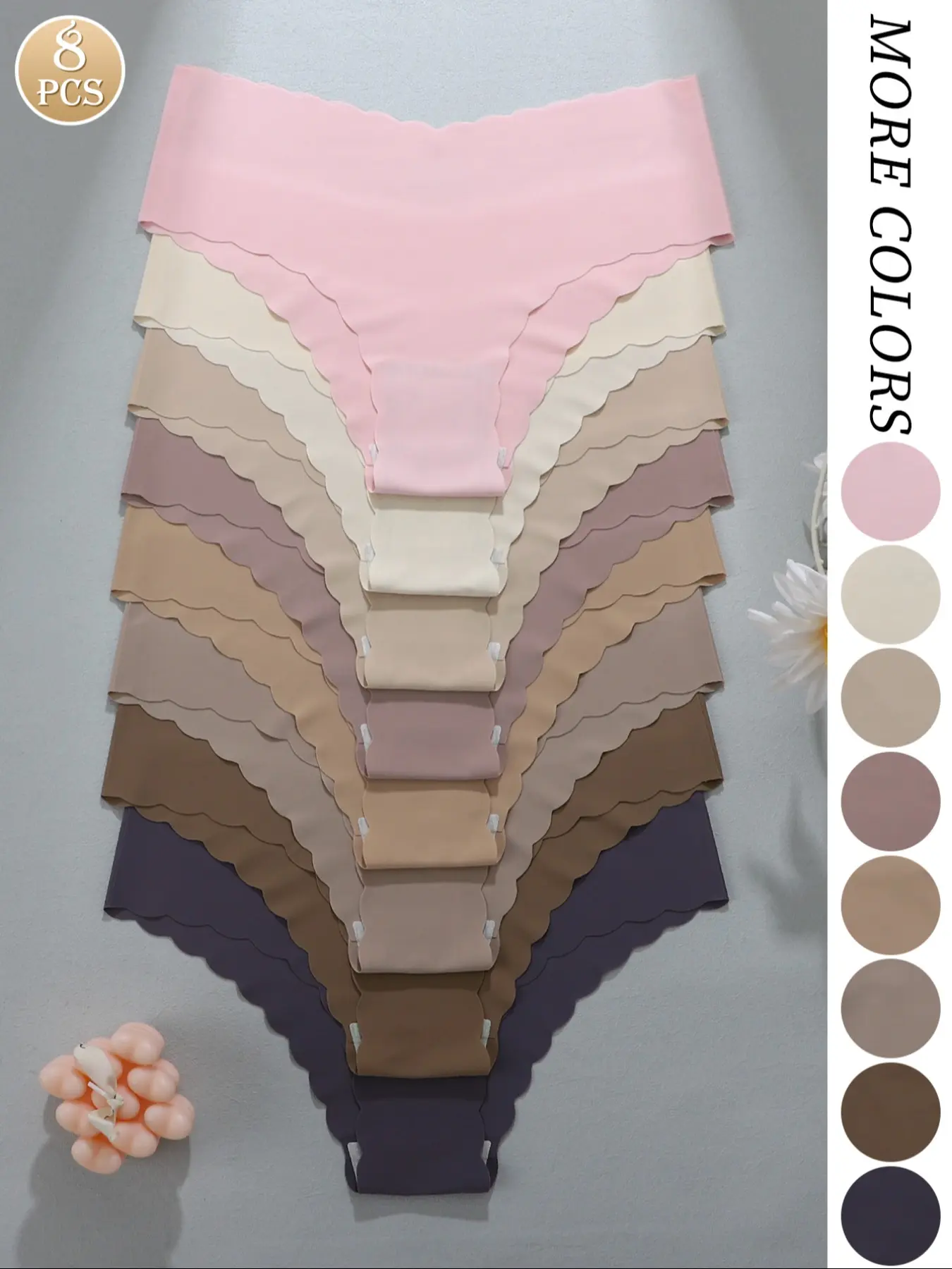 Women's Solid Color Fitted Brief, Lady Soft Comfy Breathable Seamless Panty for Daily Wear, Underwear for All Seasons, Soft Comfy Panties, Soft Knicker