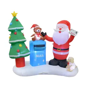 Jeco  6.5 ft. Inflatable Santa with Mailbox for Christmas Decoration