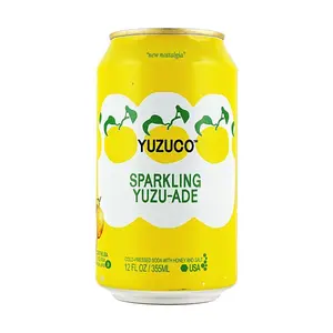 YUZUCO Japanese Yuzu Sparkling Drink 355ml - Refreshing Citrus Soda, Natural Flavor, Perfect for Hydration & Party