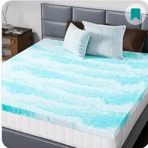 DUMOS 2 Inch Gel Memory Foam Mattress Topper Twin XL - Cooling, Breathable, Blue