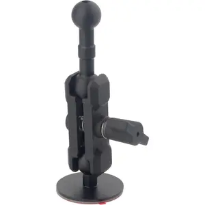 Adhesive 17mm Ball Mount with Extension Arm for Car Phone Holder, Compatible with Garmin 17mm GPS Mount, Adjustable Dashboard Car Phone Bracket