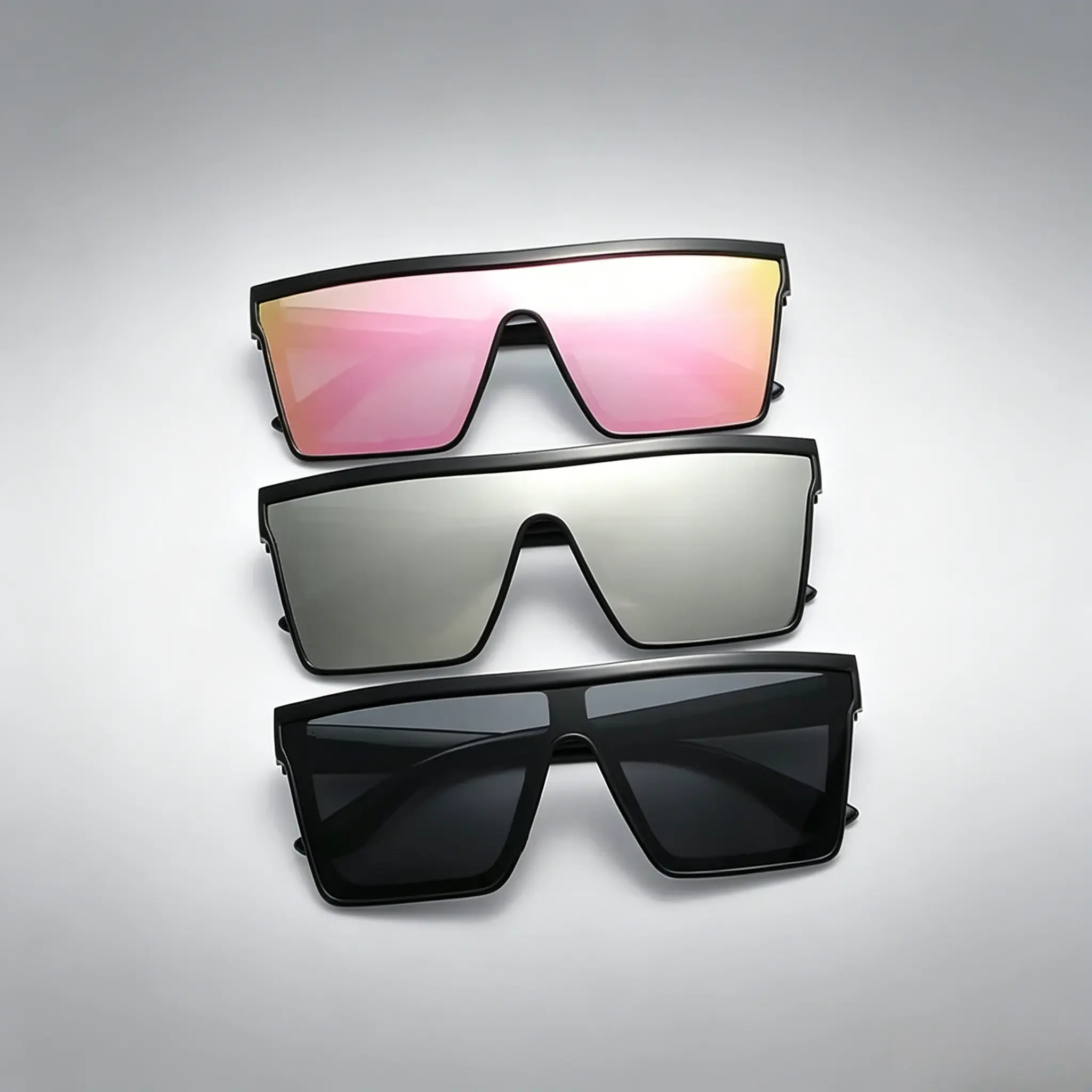 Punk Style Polarized Sunglasses 4pcs Set – Large-Frame Sports Eyewear for Outdoor, Riding, Driving & Festival, Trendy Summer Accessories, Fashion Gift for Men & Women