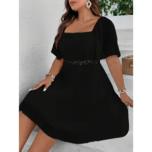 [Elegant Lace Dress] Plus Size - Plus Size - CC8258A Elegant Lace Patchwork Dress, Lighter Weight Re-Uploaded Link