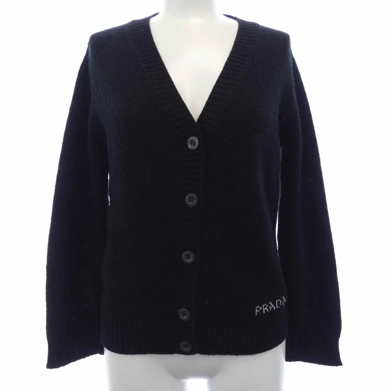Pre-owned PRADA Others Small Leather Goods P25I56 R212 Cashmere Blend Cardigan
