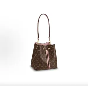 Pre-owned Louis Vuitton Noé Monogram Coated Canvas & Cowhide Bucket Bag, Shoulder & Handheld, Women's, Brown