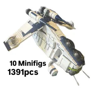 Wolfpack 104th Clone Gunship 1391pcs Building Kit Compatible
