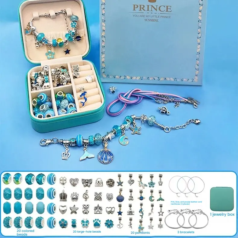 Gift Bag 66pcs + Jewelry Box - Blue