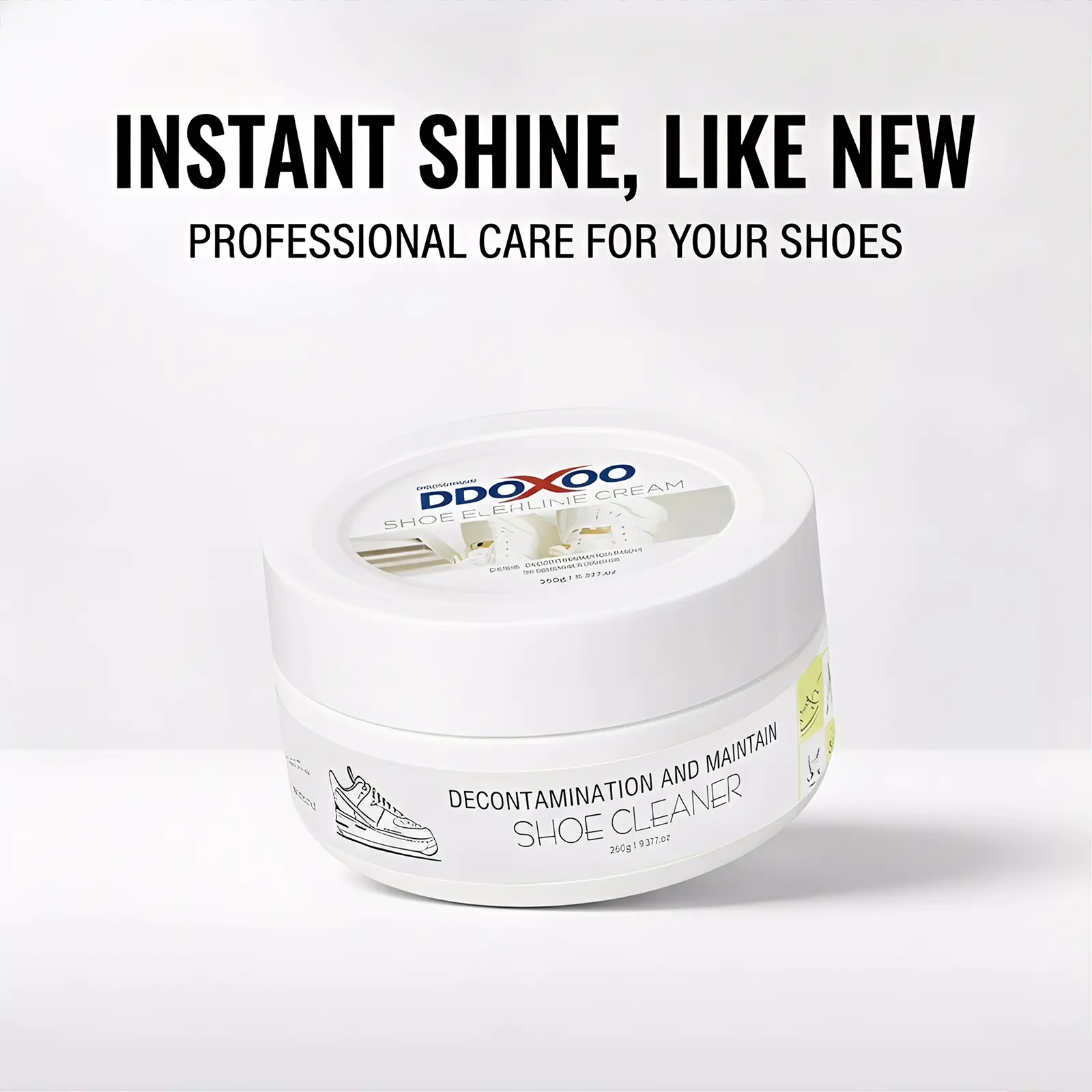 Instant All Purpose Scented Shoe Cleaner Cream Removes Dirt, Stains, Yellowing, Grass, Mud, Oil & Scuff Marks Waterless No Scrubbing No Rinse No Residue Quick Dry Sneaker Whitener Restore Shine Multi-Surface For Leather, Canvas & Mesh Shoes