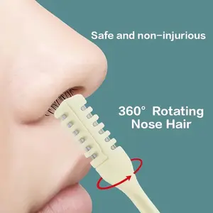 10-Piece Dual-Head Manual Safety Nose Hair Trimmer Set, Portable Ear Cleaning Tool, Men's Nose Hair Razor, Beauty Grooming Kit