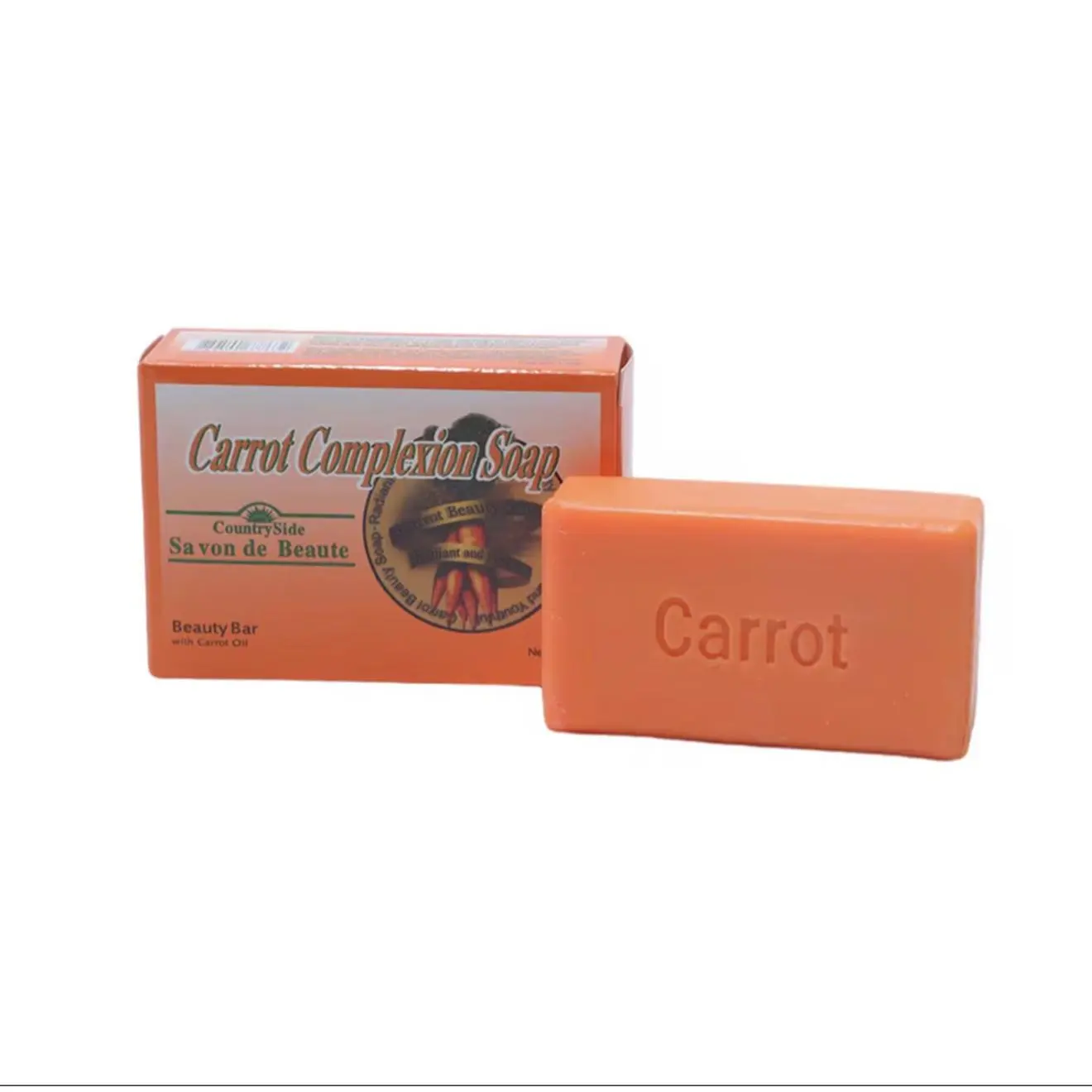 Carrot Complexion Soap - Country Side Savon de Beute Beauty Bar for Radiant Skin Care