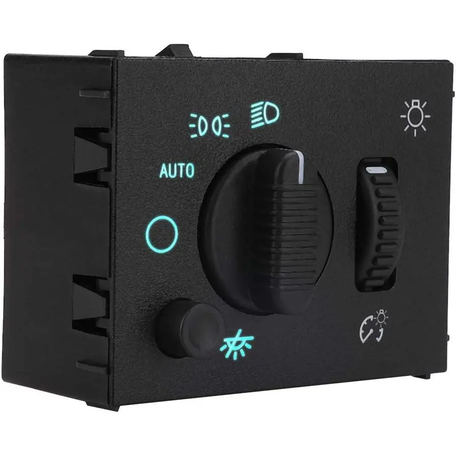 KDO Headlight Switch Headlamp Dimmer Switch - Compatible with 2003-2006 Chevy Silverado, Suburban, Tahoe, GMC Sierra, Yukon, Cadillac Escalade - Replace D1595G, 19381535, 15194803, 1S8489