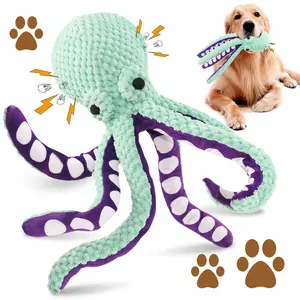 Durable Squeaky Octopus Dog Toy, Long-Lasting Chew Plaything for Puppies & All Breeds, Perfect Gift for Pet Owners