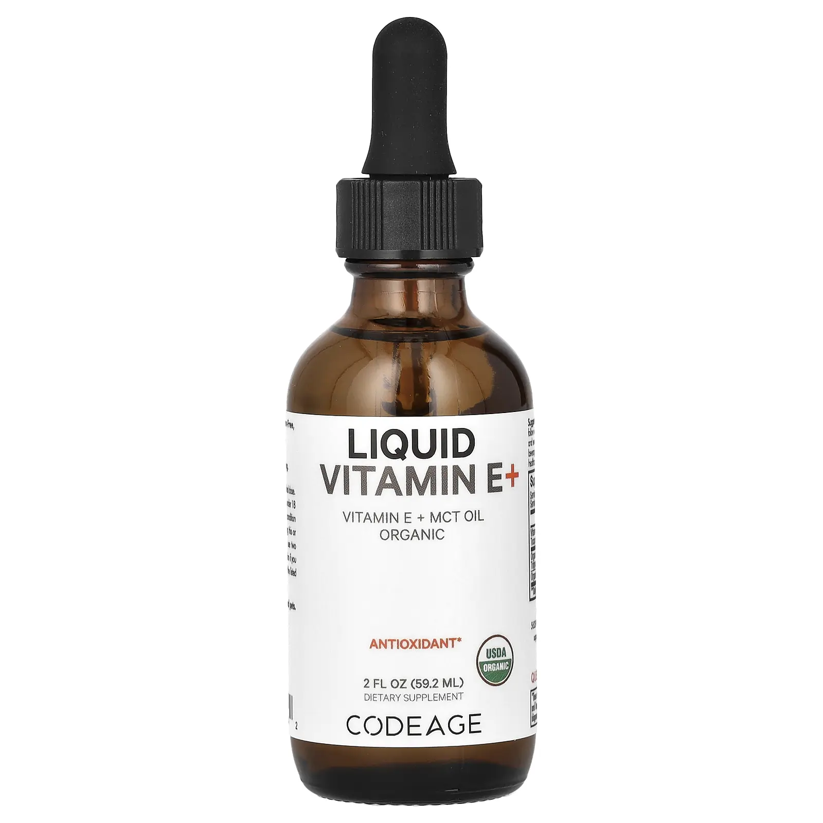 Codeage Liquid Vitamin E+, Unflavored, 2 fl oz (59.2 ml)