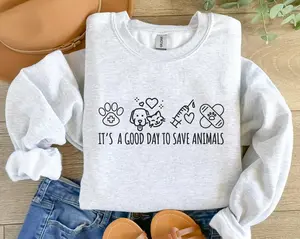 Veterinarian T-Shirt, Sweatshirt & Hoodie - Funny Vet Tech Gift, Cute Veterinary Medicine Crewneck, Vet Student Graduation Present