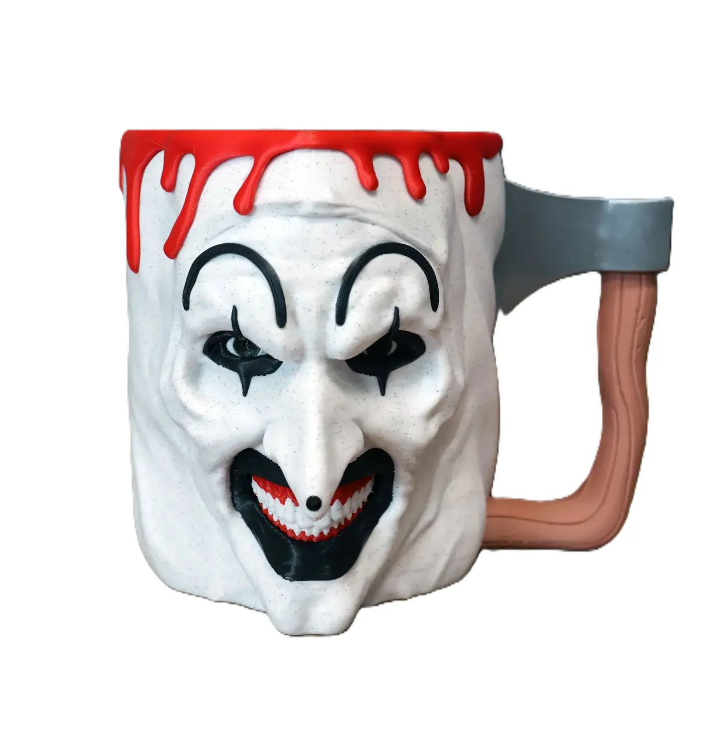 Art Inspired Horror Ice Cream Pint Holder Mug with Spoon Holders Fits 16 oz Pints Spooky Gift