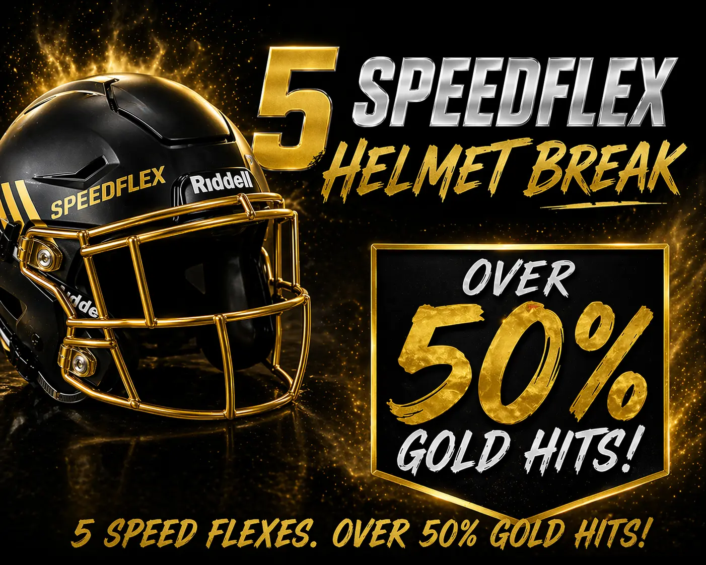 (5) BS Collectibles Speedflex Helmets! Over 50% Gold Bags! Pick Your Team
