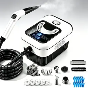 Handheld Steam Cleaner High-Temperature Pressurized Portable Steamer Fast Heat-Up Deep Cleaning Tool with Accessories for Car Detailing Kitchen Grease Bathroom Tile Floor Multi Surface Home Appliance Wash Equipment