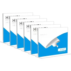 8.5x11  Sign Holder Horizontal Table Menu Display Stand, Clear Plastic 8.5x11 Double Sided Picture Frames for Desk Display(6 Pack)