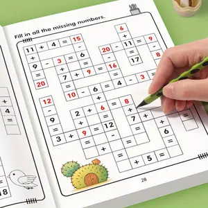 32-Page Math Workbook For Ages 7-10, Including, Number Lines, Crossword Puzzles, And Addition/Subtraction Multiplication Tables | Daily Arithmetic Practice For Grades 1-3, With Exercises And Practice Content, Learning Materials