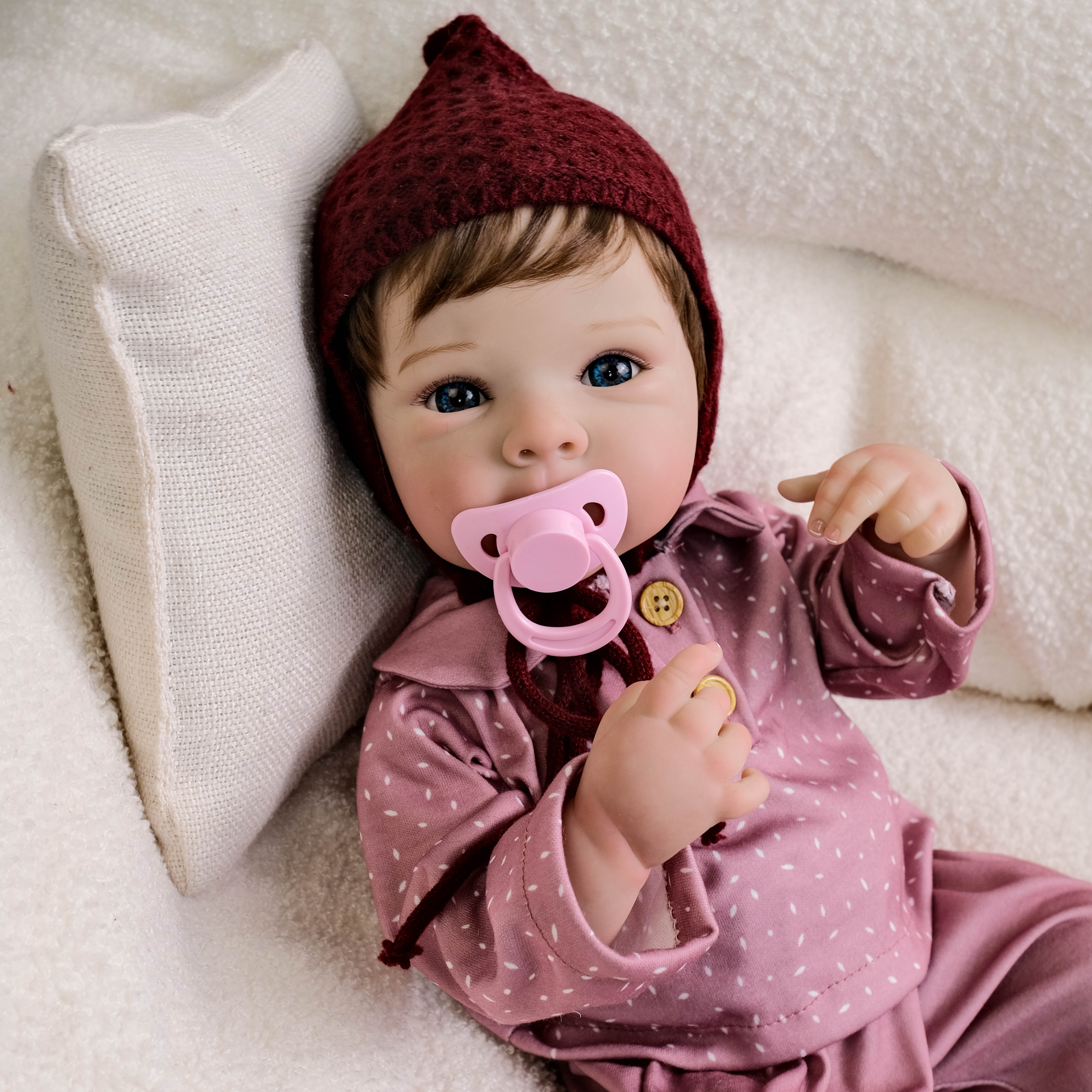 Newborn Baby Girl Doll Bettie 18 inch Full Vinyl Body Reborn Babydolls Blue Eyes Adorable Face Great Birthday Gift for Children or Collectors Newborn Baby Girl Doll Bettie 18 inch Full Vinyl Body Reborn Babydolls Blue Eyes Adorable Face Great Birthday Gift for Children or Collectors