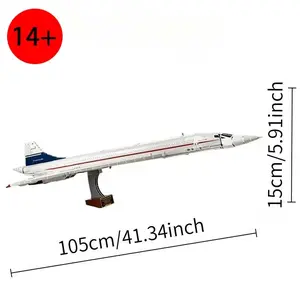 Concorde Model Building Set, World's First Supersonic Passenger Plane, Perfect Gift for Aviation Enthusiast Boys