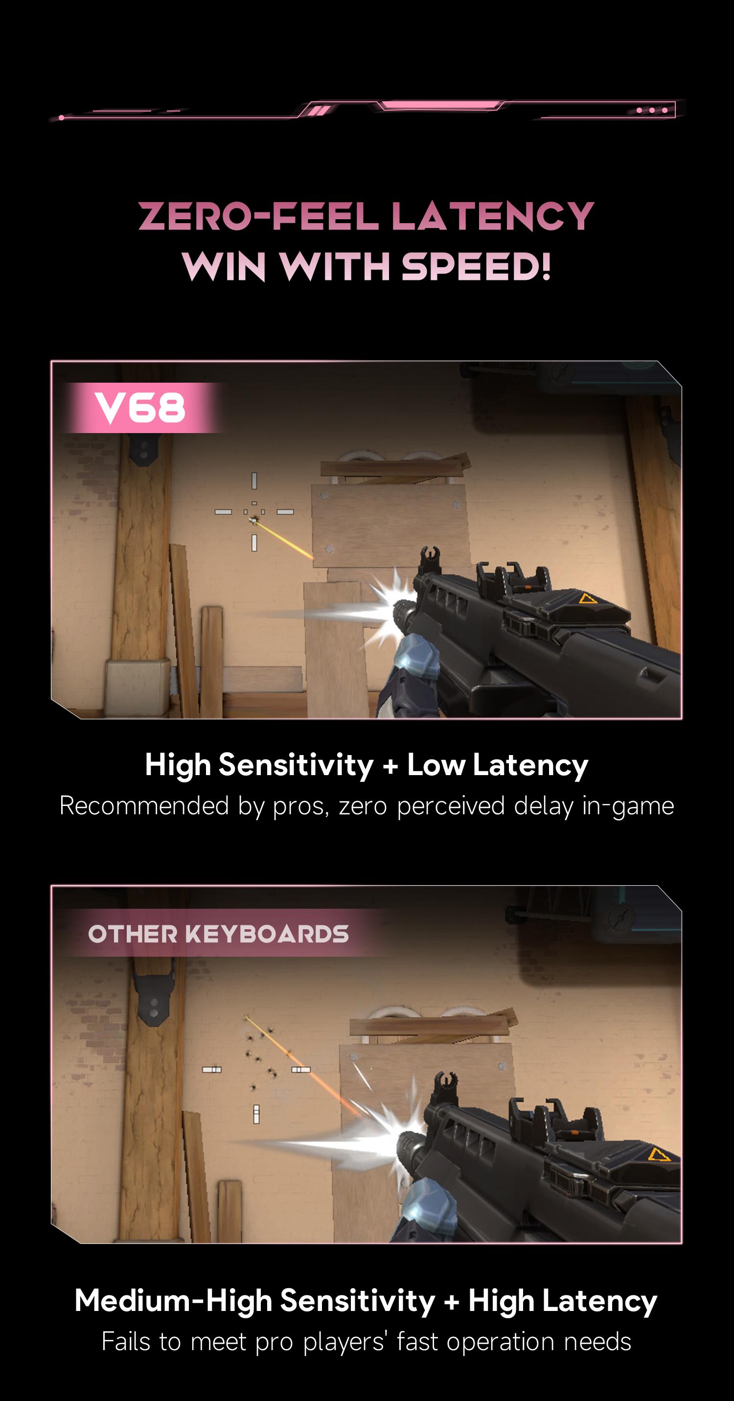 FURYCUBE V68 Creamy Mechanical Keyboard With Knob,An Extra Set of Keycaps Included,RGB Backlit,Compact 68 Keys 65% Layout,Hot-Swappable Switch,Type-C Wired,for Gaming Office Work,Ergonomic Design,Windows Laptop PC Mac,Gift