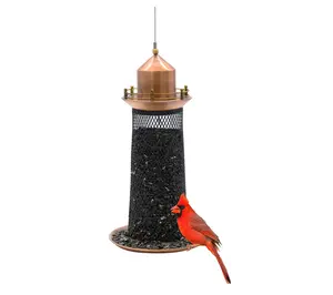Copper Lighthouse Birdfeeder w/ Black Mesh by Good Directions