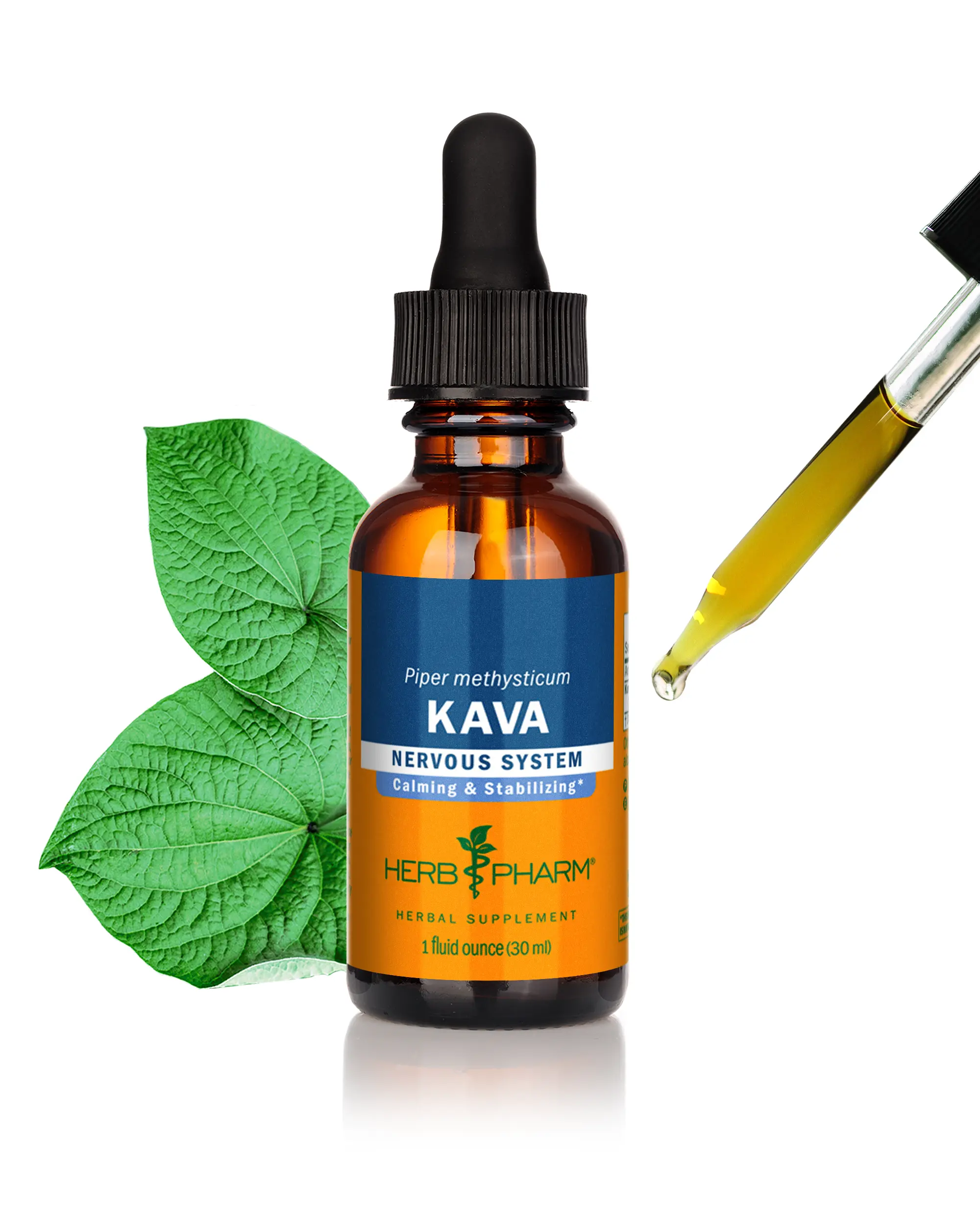Herb Pharm Kava Extract for Stress Support & Relaxation: Kava Kava Tincture for Calm & Relaxed Mood | 42 Servings*