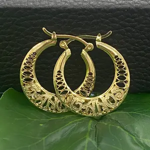 15ANOS Gold Filled Womens Earrings Basket Elegant Design Gifts for Birthday Anniversary Womens Girls