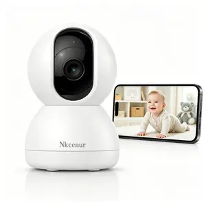 1/2pcs 2K WiFi Security Camera, 355° Pan & Tilt, Smart Motion Tracking, Night Vision, Two-Way Audio, 2.4G/5G Dual-Band WiFi, Cloud Storage, Home Security Surveillance Camera, Baby/Pet Monitoring.【Nkccnur】