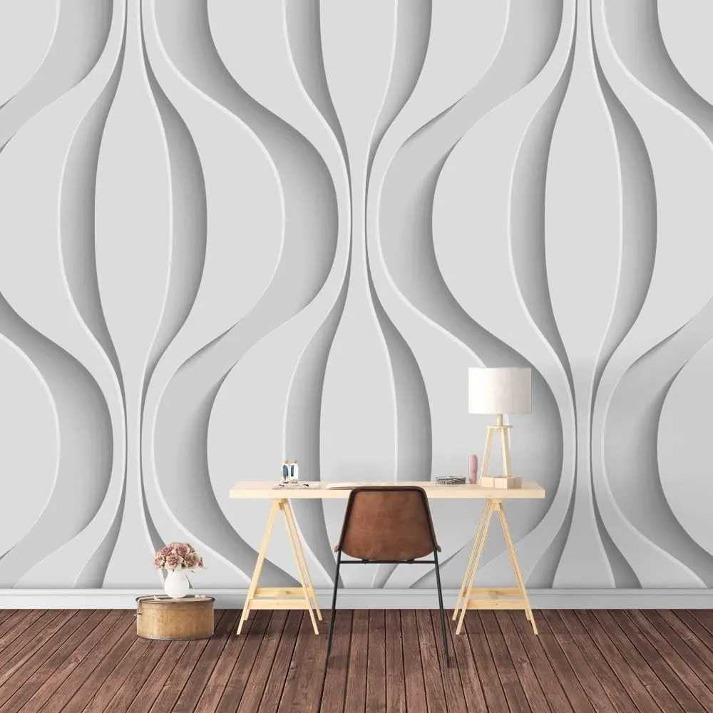 SIGNFORD Wall Mural 3D View Pattern Removable Wallpaper Geometric Wall Sticker for Bedroom Living Room - 100x144 inches