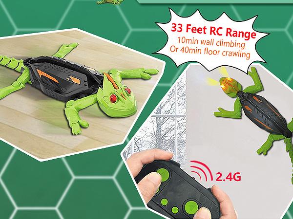 Wall Crawler Gecko, TikTokShopBlackFriday Remote Control Toy, Electric Lizard Toy with LED Glowing Eyes, 360° Spin, Halloween and Christmas STEM Tech Toy Gift for Kids