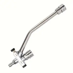 High-pressure Dual Lance Wand with Foam Cannon, Stainless Steel Double Lance for Efficient Car Wash, Quick 1/4 Connect, Car Washing & Maintenance Tool, Heavy Duty, Car Wash Sprayer