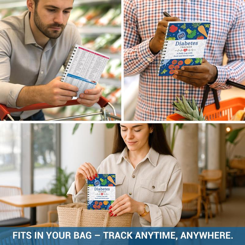 Diabetes Daily Log Book, Diabetes Food List Meal Planner, Diabetic Record Monitor for Types 1 & 2, Food & Blood Sugar, Glycemic Index (GI), Track Glucose, Carbs Calories, Insulin | A5 Spiral Bound Diabetes Daily Log Book, Diabetes Food List Meal Planner, Diabetic Record Monitor for Types 1 & 2, Food & Blood Sugar, Glycemic Index (GI), Track Glucose, Carbs Calories, Insulin | A5 Spiral Bound