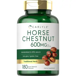 Carlyle Horse Chestnut Capsules 600mg | 180 Count | Non-GMO, Gluten Free Extract Carlyle Horse Chestnut Capsules 600mg | 180 Count | Non-GMO, Gluten Free Extract