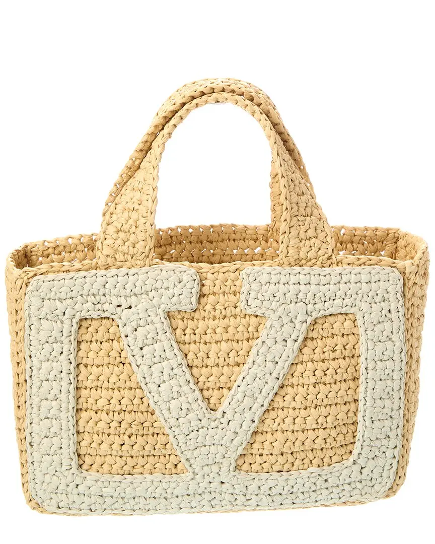 Valentino Viva Raffia Tote