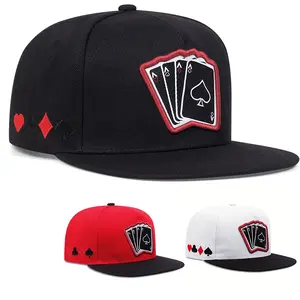 Fashion Playing cards 4A Baseball cap Outdoor vintage cap men Casual  cap women Adjustable Adult Size sun visor cap hats  men
