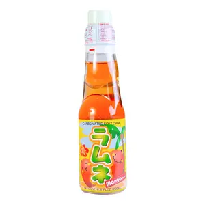 HATAKOSEN Japanese Ramune Soda Mango Flavor 200ml - Unique Marble Bottle Drink
