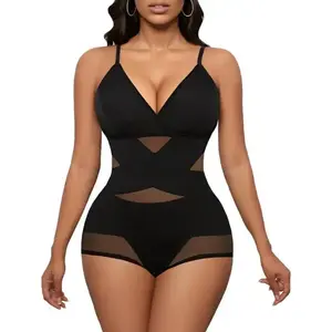 Shapewear Bodysuit for Women Body Shaper Tummy Control Shapewear Plus Size Body Suits with Snap Crotch Spandex Womenswear Basic Minimalist