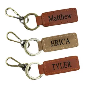 Custom Leather Keychain - Laser Engraved - BEST Gift for Any Occasion