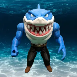 Vintage Street Shark Cartoon Action Figure