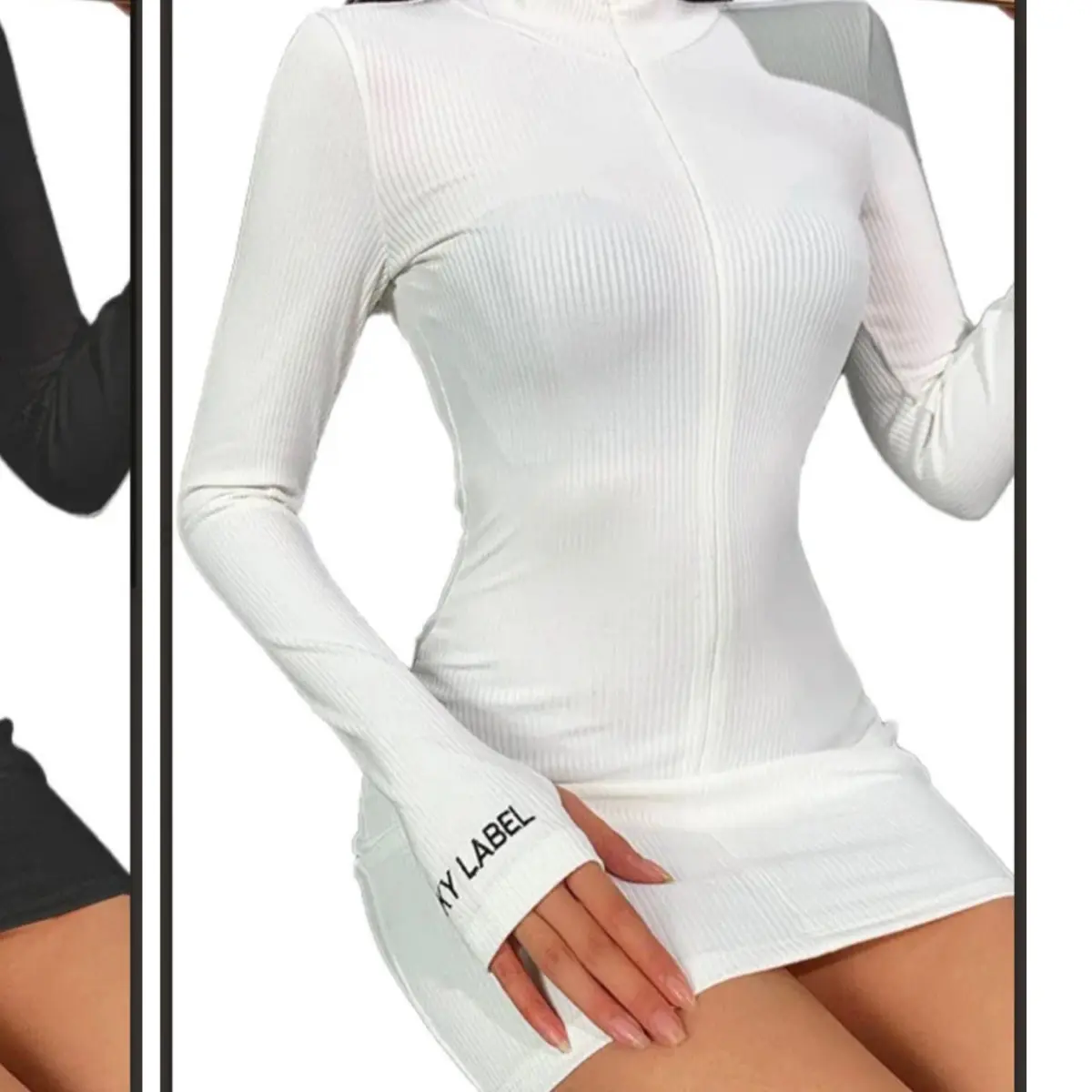 Long sleeve “LUCKY LABEL” dress