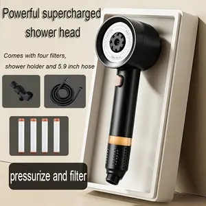 Filtered Shower Head with Handheld, High Pressure Water Flow and Multiple Spray Modes Shower Head with Filter, Power Wash for Hard Water,Showerhead with ON/OFF Switch for Pets Bath