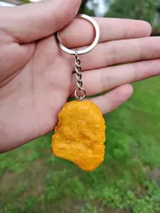 Cute Cartoon Chicken Block Keychain, Fun Chicken Pendant Keyring, Unisex Fashion Key Chain Accessory, Creative Gift, Holiday Decoration