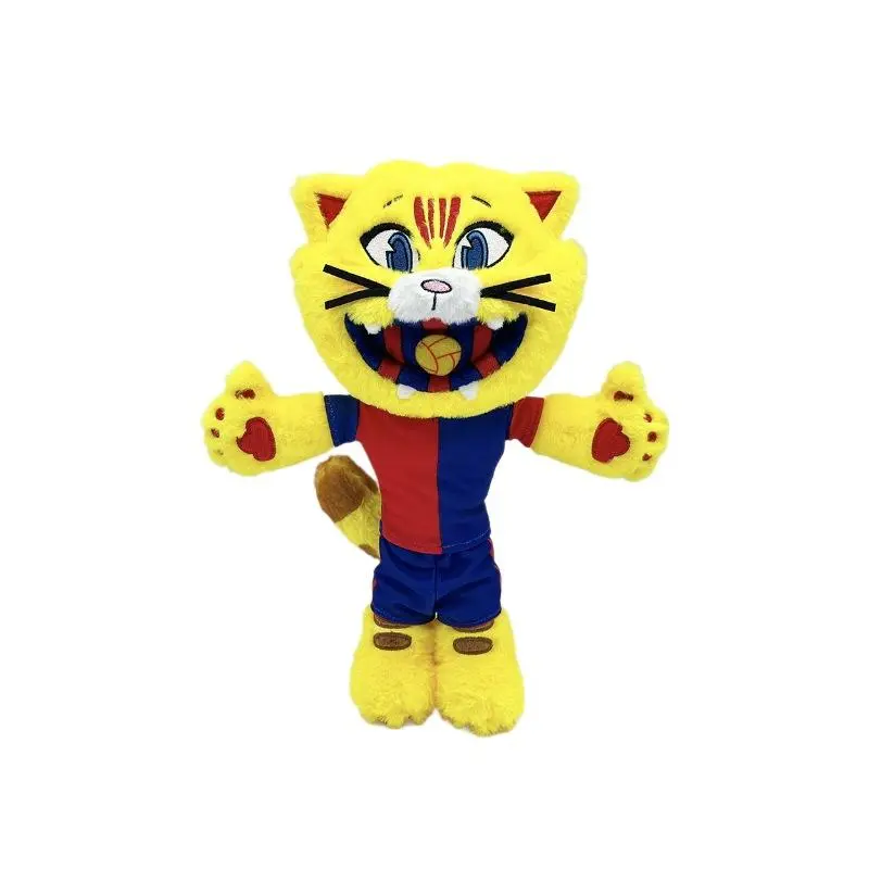 Kawaii Yellow Cat Sportswear Stuffed Animal with Cartoon Animal Patterns, Cute Soft Cuddly Plush Doll, Collectible Gift Ornament for Children (Toys & Hobbies Stuffed Toys), Cute Stuffies, Stuffed Animal Collectibles