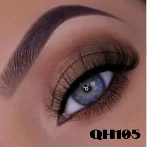 Russian Curl Lashes  - QH105 - Premium D Curl, Durable Lashes, Lightweight, Wispy Lashes, False Eyelsases, Strip Lashes, Prettiest Lashes