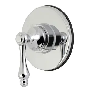 212 MAIN Solid Brass Traditional Single-Handle 3-Way Diverter Valve with 3 Outlets, Trim Kit, Polished Chrome, Easy Install, In-Wall Use, Traditional Look