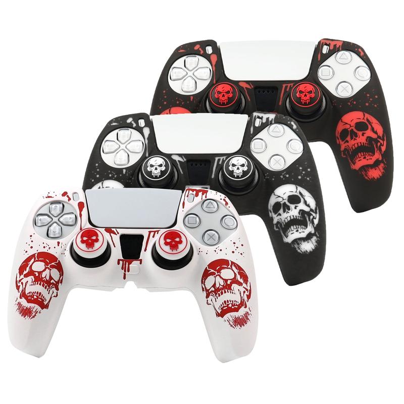 For PS5 Controller Silicone Cover, Soft Skin Case with Laser Engraving ...